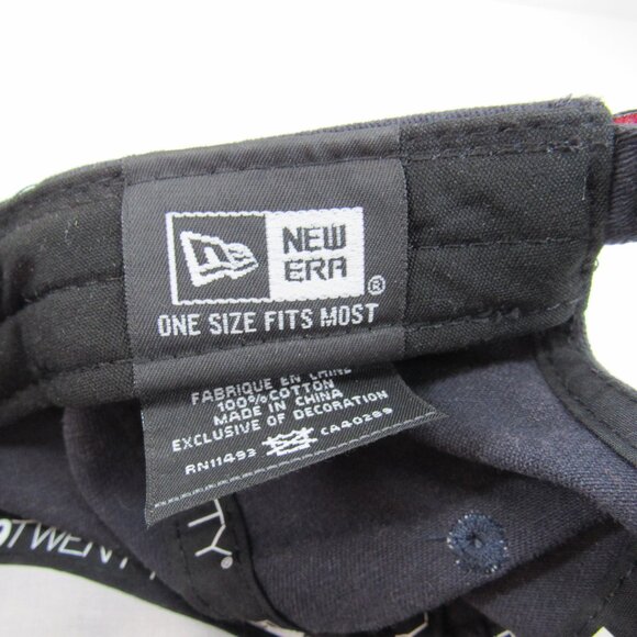 Cleveland Indians New Era Embroidered C Logo Men's Black Adj Strap Back Cap Hat - Picture 8 of 8